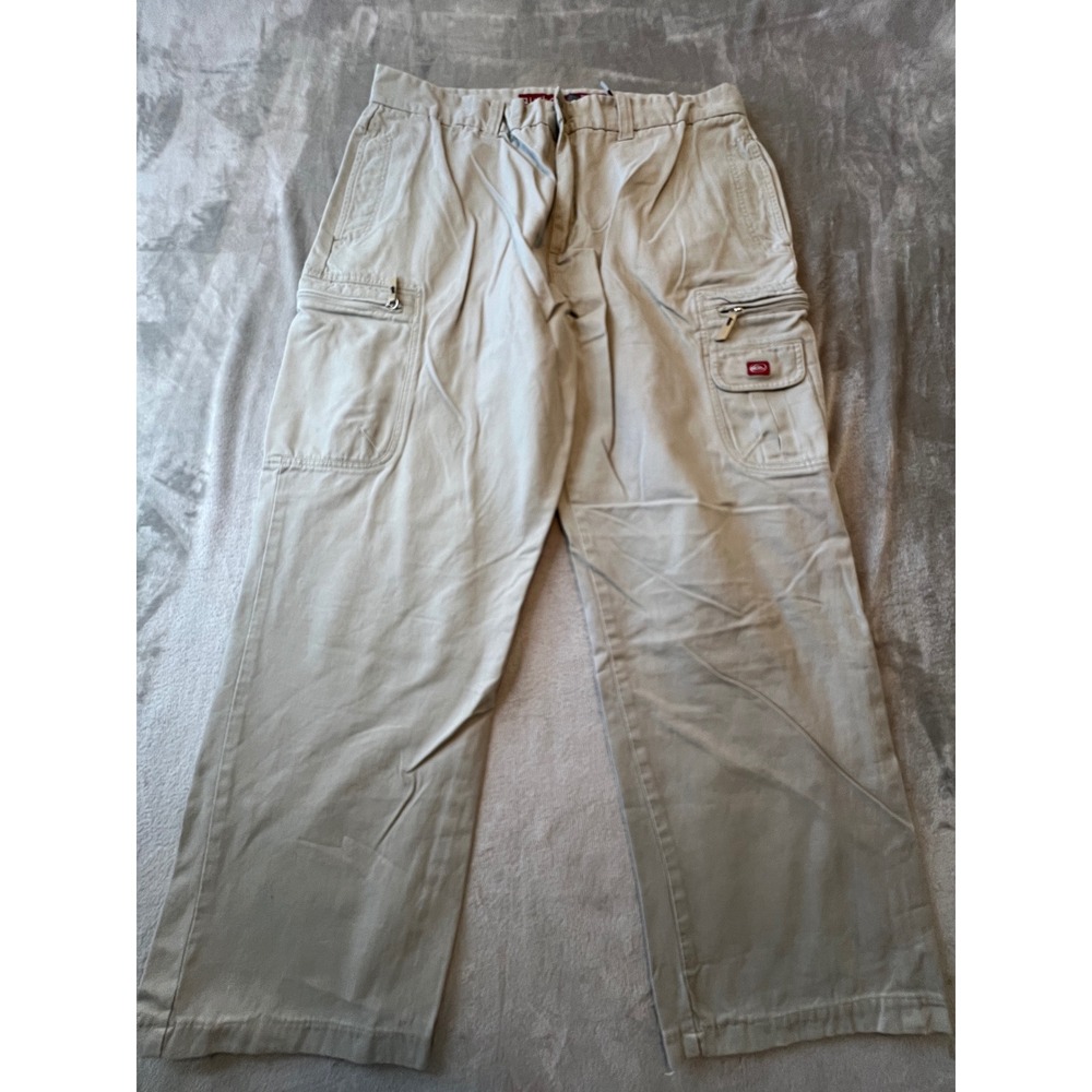 Quiksilver Cargo Pants Mens 40 Beige Excellent Cotton Straight Leg J105330